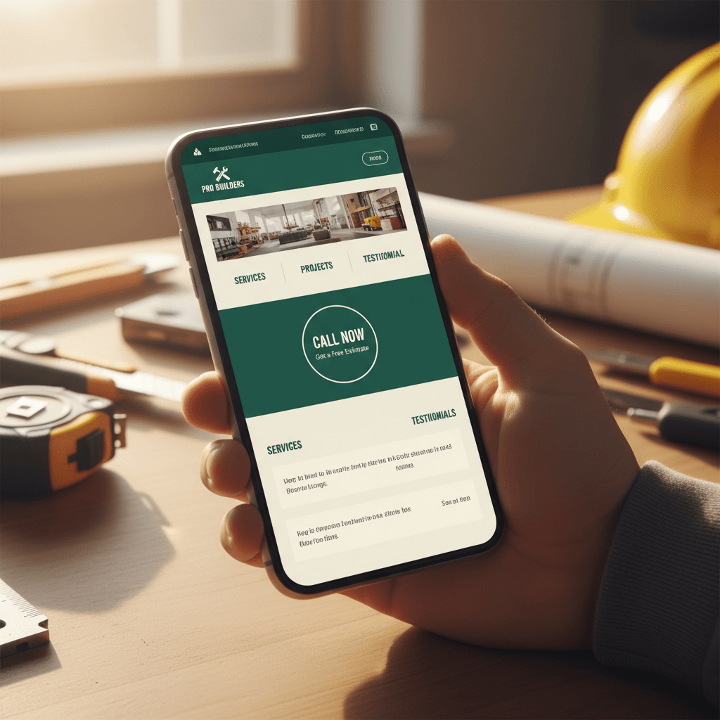 Click-to-call button prominently displayed on mobile website