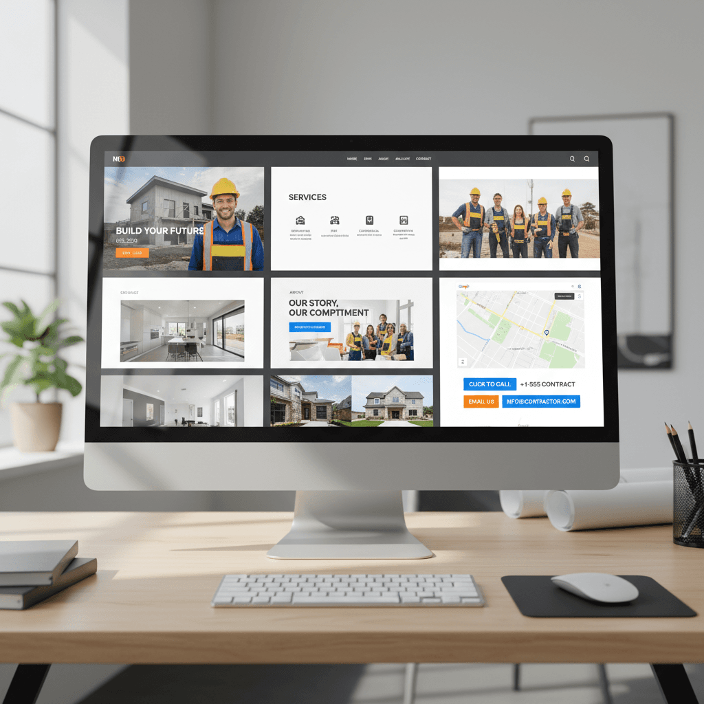 Five-page website with SEO and Google Maps on desktop display