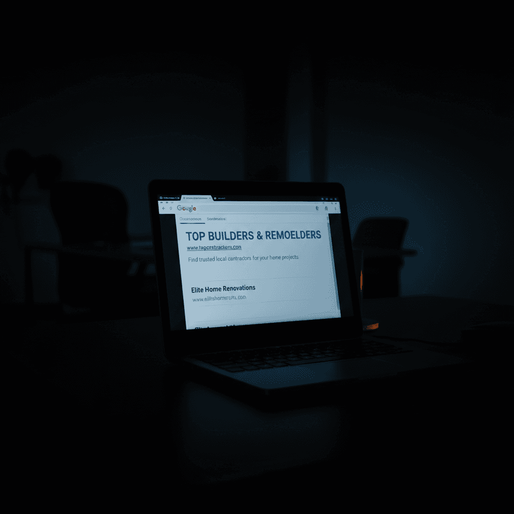 Contractor website ranking on Google search results